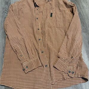 Columbia Red and White Plaid Shirt